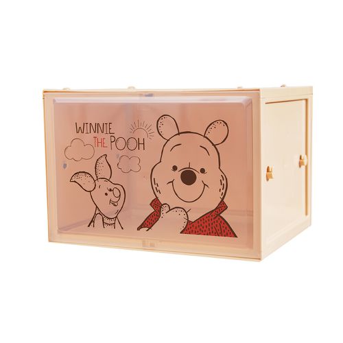 收納王妃 - 迪士尼 Disney 小熊維尼【米色】 壓扣式PP收納盒 整理盒 塑膠盒 零食盒