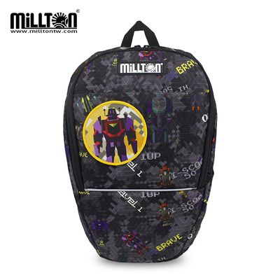 澳洲 Millton - 休閒護脊書包｜黑戰數元Pixel Fighter｜10L 200g