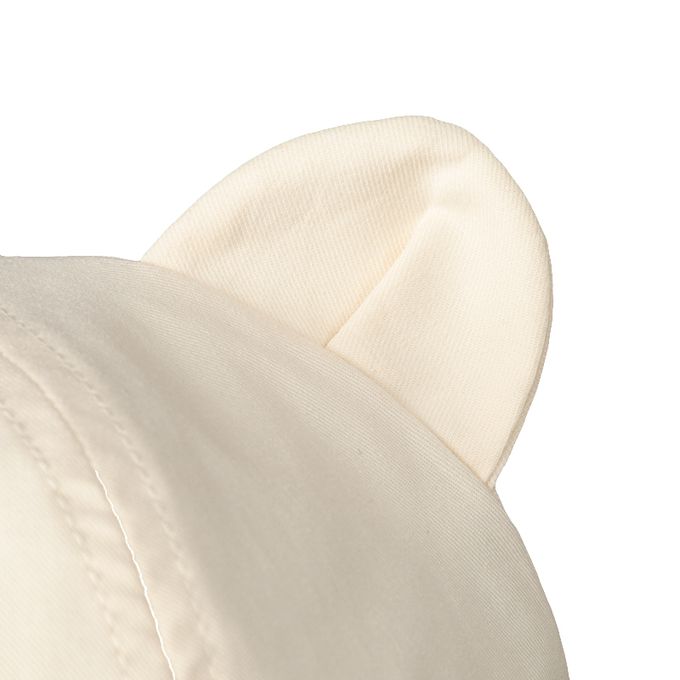 akachan honpo - 耳朵造型帽-附防曬遮陽布-象牙白色