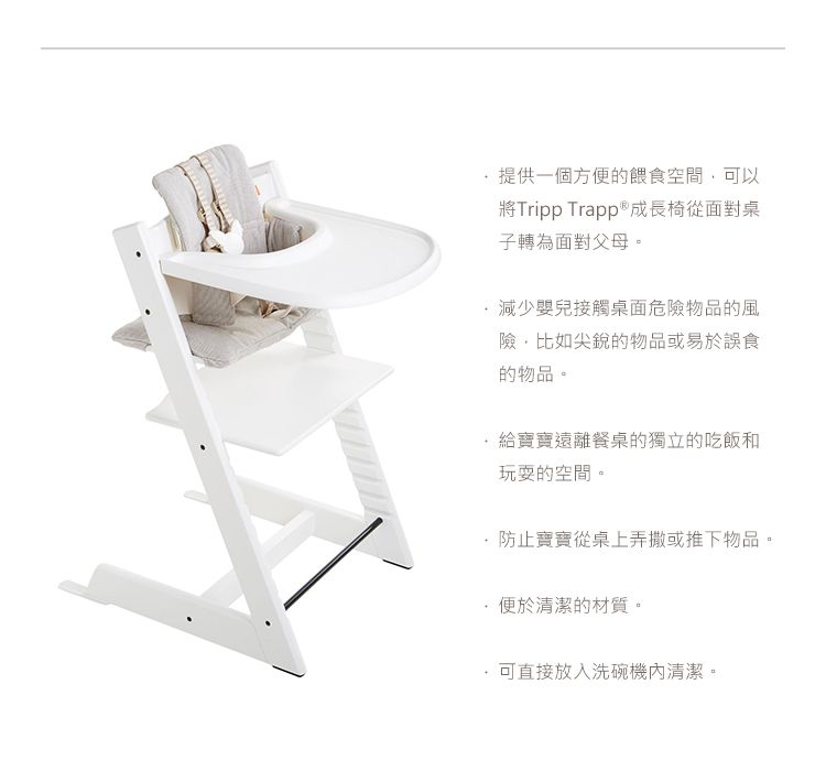 Stokke - Tripp Trapp 成長椅桌盤-黑色