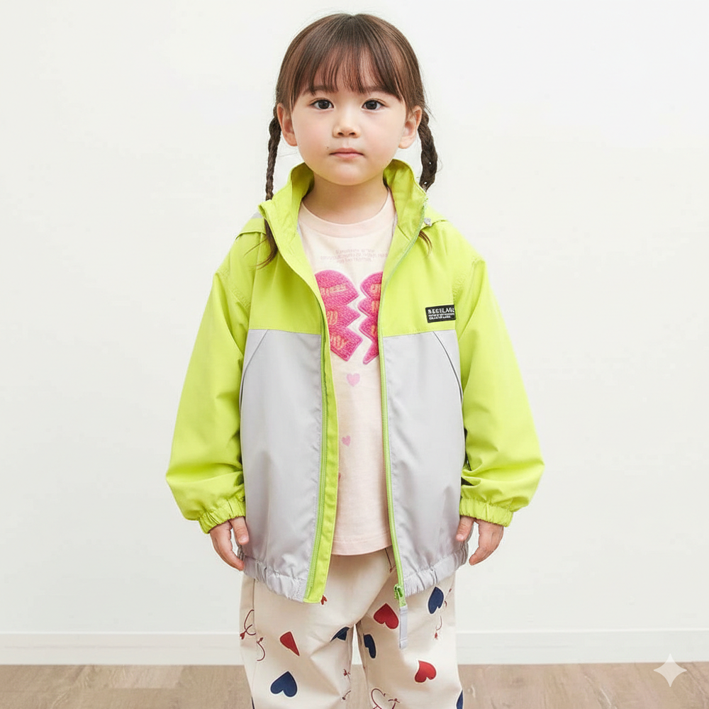 防潑水 輕盈經典連帽風衣外套-檸檬黃