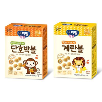 韓國Ildong Foodis日東 - 藜麥小饅頭二入組-雞蛋*1+南瓜*1