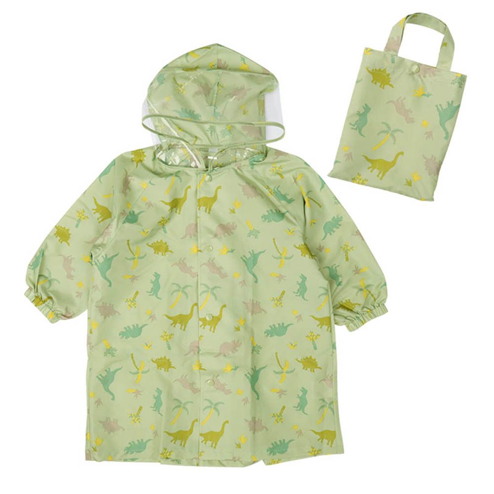 雨衣-恐龍-綠色