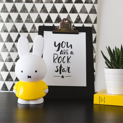 Miffy-MIFFY米菲兔商店 - Miffy 米菲兔經典款公仔存錢筒-大號-黃色