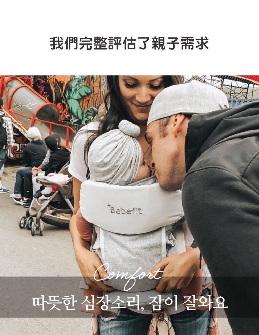 韓國 Bebefit - Smart 智能嬰兒揹帶-海軍藍