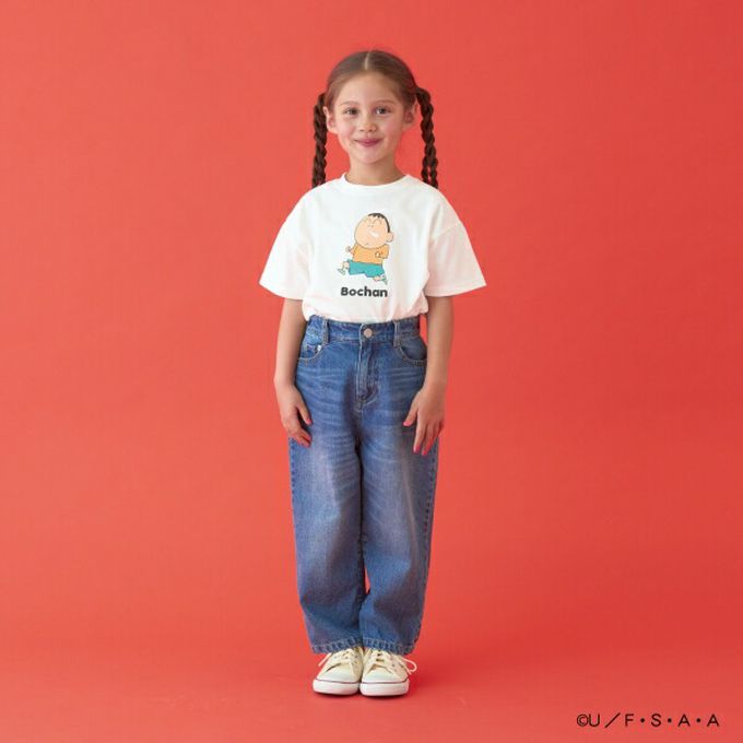 日本 b-ROOM - 聯名限定 短袖上衣-卡通人物鱷魚阿山-白