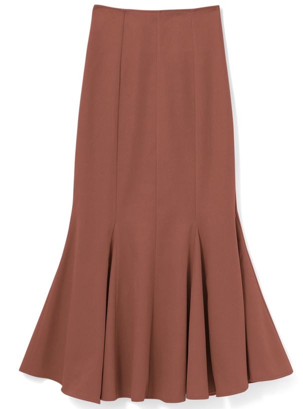 日本 GRL - 浪漫多層次魚尾長裙-橘