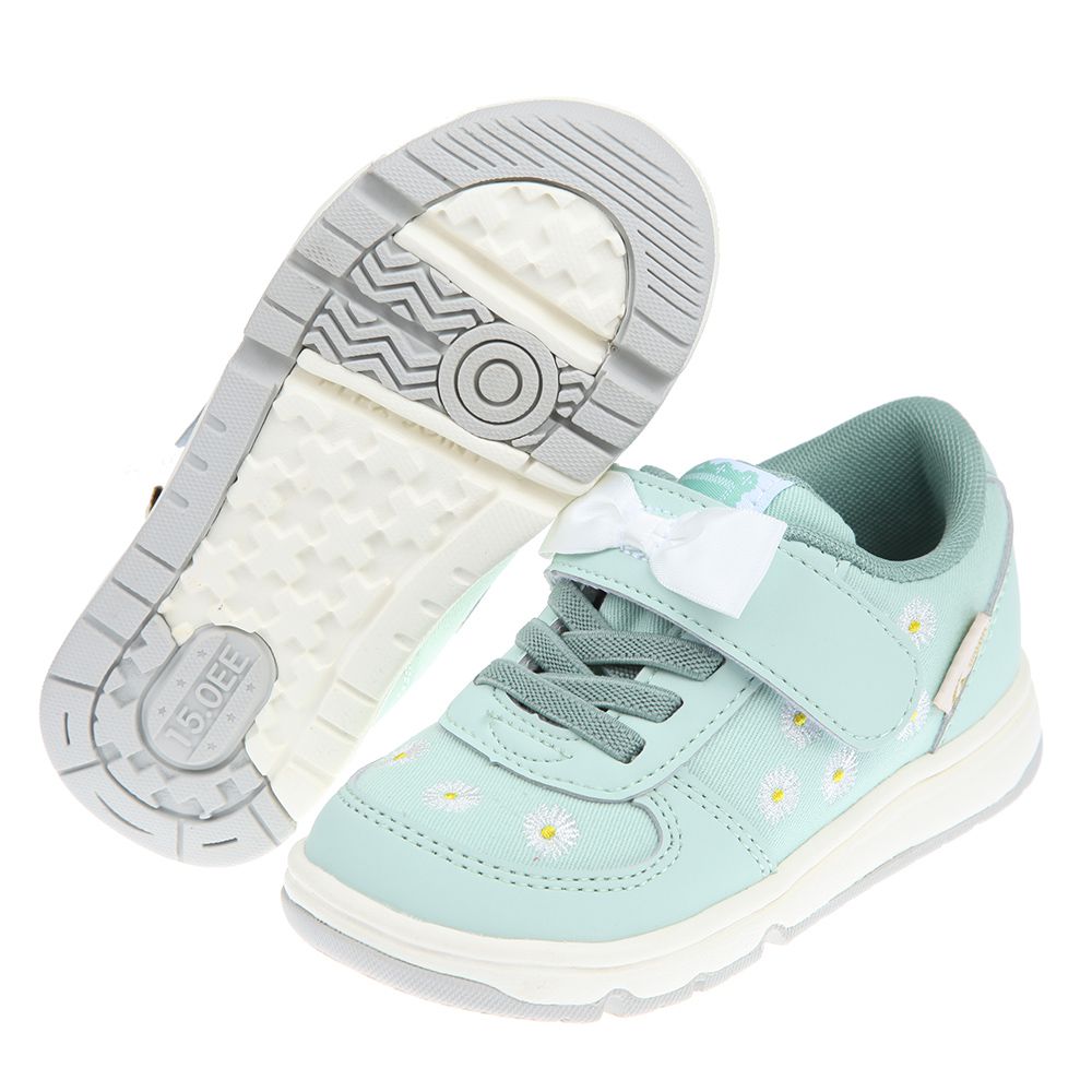 Moonstar日本月星 - 日本Carrot小雛菊薄荷綠色兒童機能運動鞋