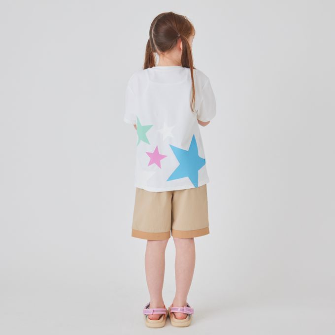 日本 evercloset - 水陸二用 神奇變色星星速乾短褲-海軍藍