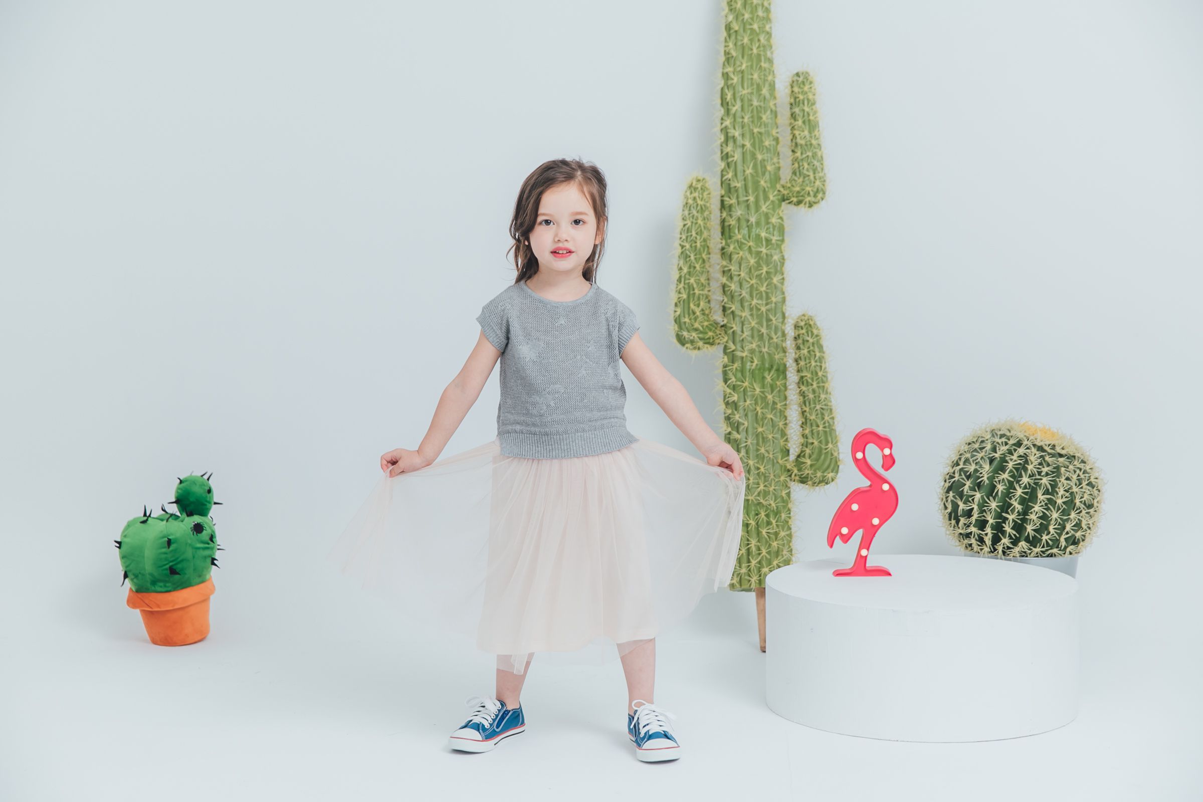 Peachy - 北鼻款*獨家訂製綿柔連身紗裙-細肩帶連身款-氣質杏