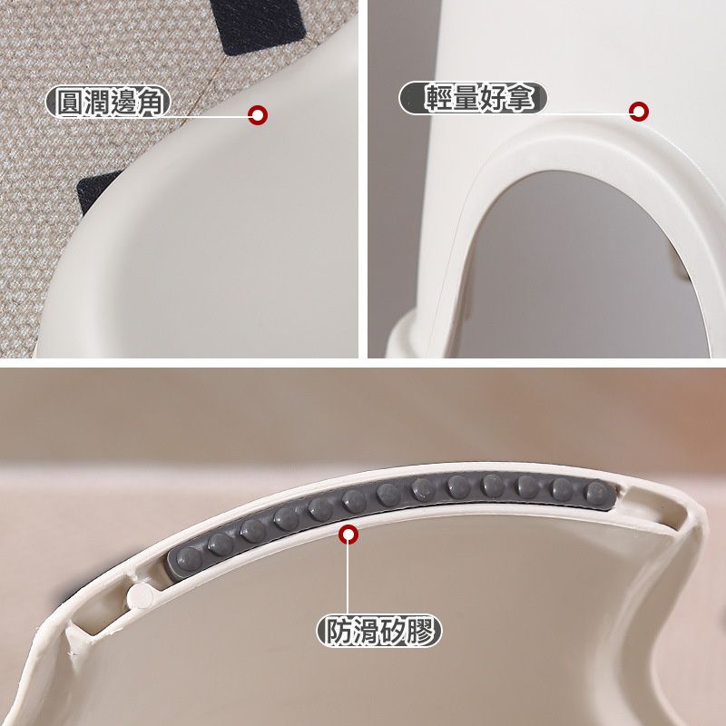 加厚塑膠防滑兒童矮凳-兔子耳朵-橘色