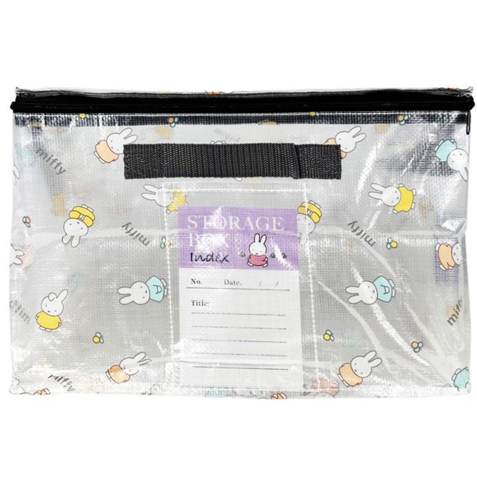 日本 Y'S TRADING - 米飛兔 Miffy 透明儲物收納袋(小花)
