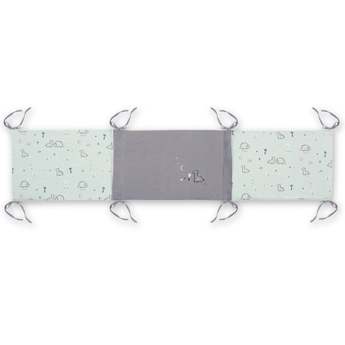 【bimbidreams】竹纖有機棉床圍 195x40x3cm(嬰兒床圍 寶寶防撞 安全防護 床邊護欄)-侏儸紀探險
