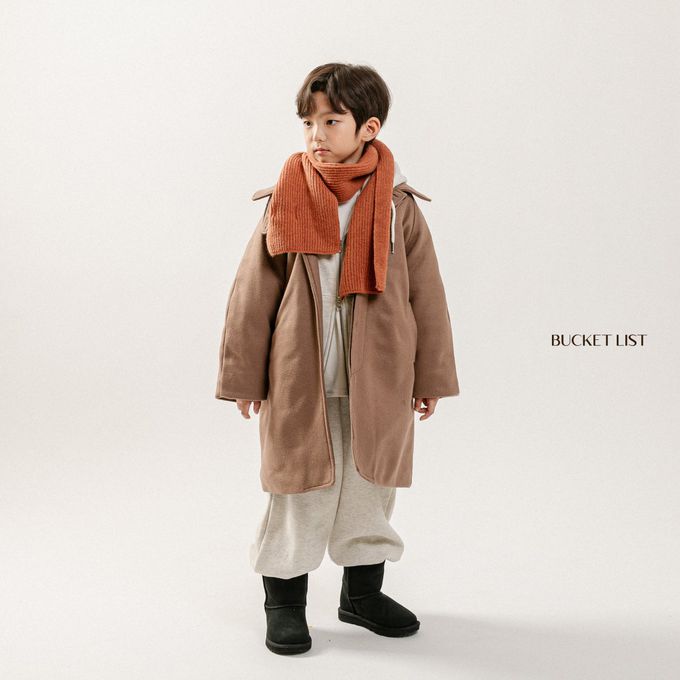 韓國 BUCKET LIST - 韓風小歐巴鋪棉連身大衣-可可咖