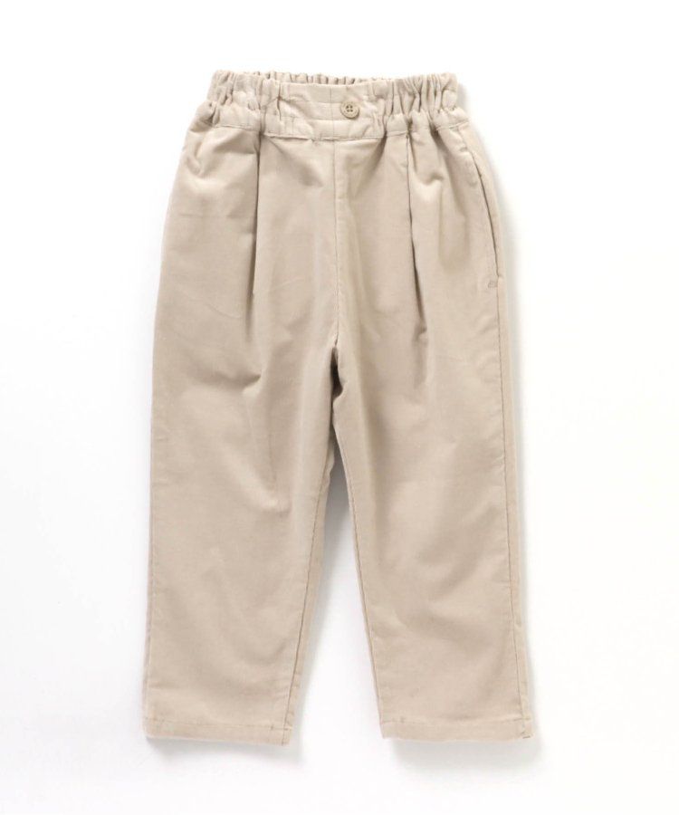 日本 apres les cours - 百搭彈力燈芯絨休閒長褲-水藍