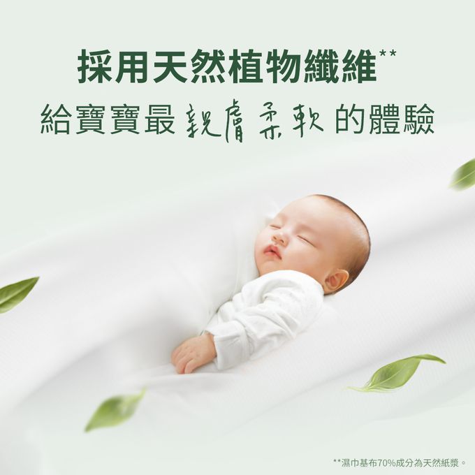 HUGGIES好奇 - 小森林嬰兒天然植物厚濕巾 88抽 X9包/箱