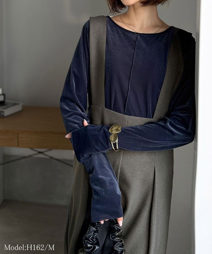 日本 Classical Elf - 優雅俐落工裝風高腰連身褲-炭灰