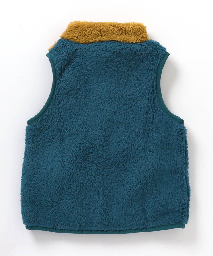 日本 BREEZE - 時尚絨毛花色搖粒絨背心-草綠