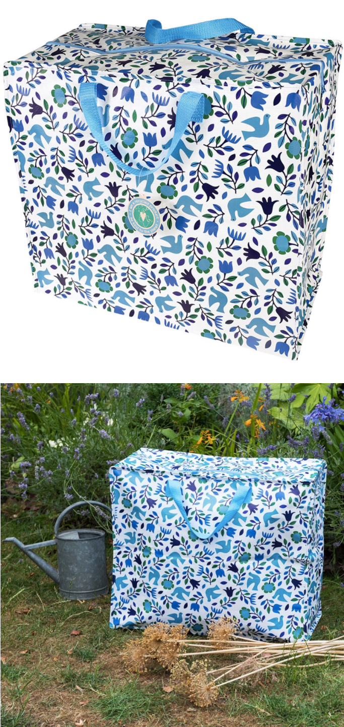 英國 Rex London - 衣物/棉被超大多功能防水環保收納袋/萬用袋-藍鴿子