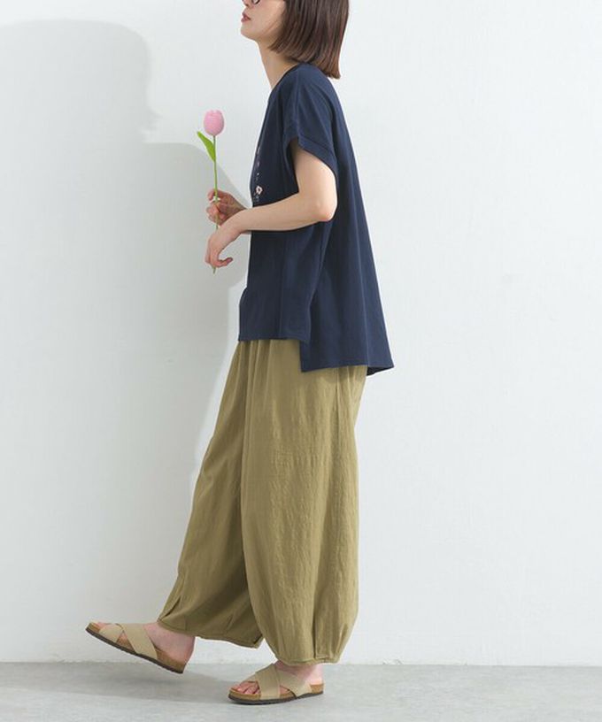 日本 Lupilien - 純棉知性印花法式袖T恤-白