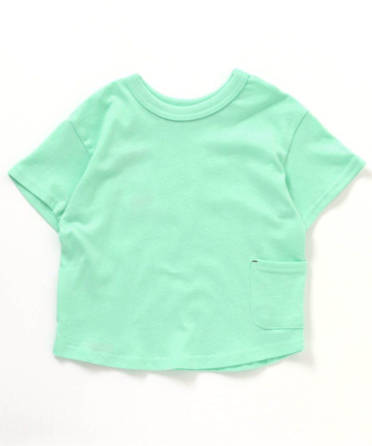 日本 BREEZE - 正反OK！圓領印花短袖上衣-線性-黑