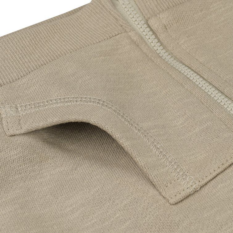 akachan honpo - 連帽外套 粗節紗-毛圈內裡-咖啡色