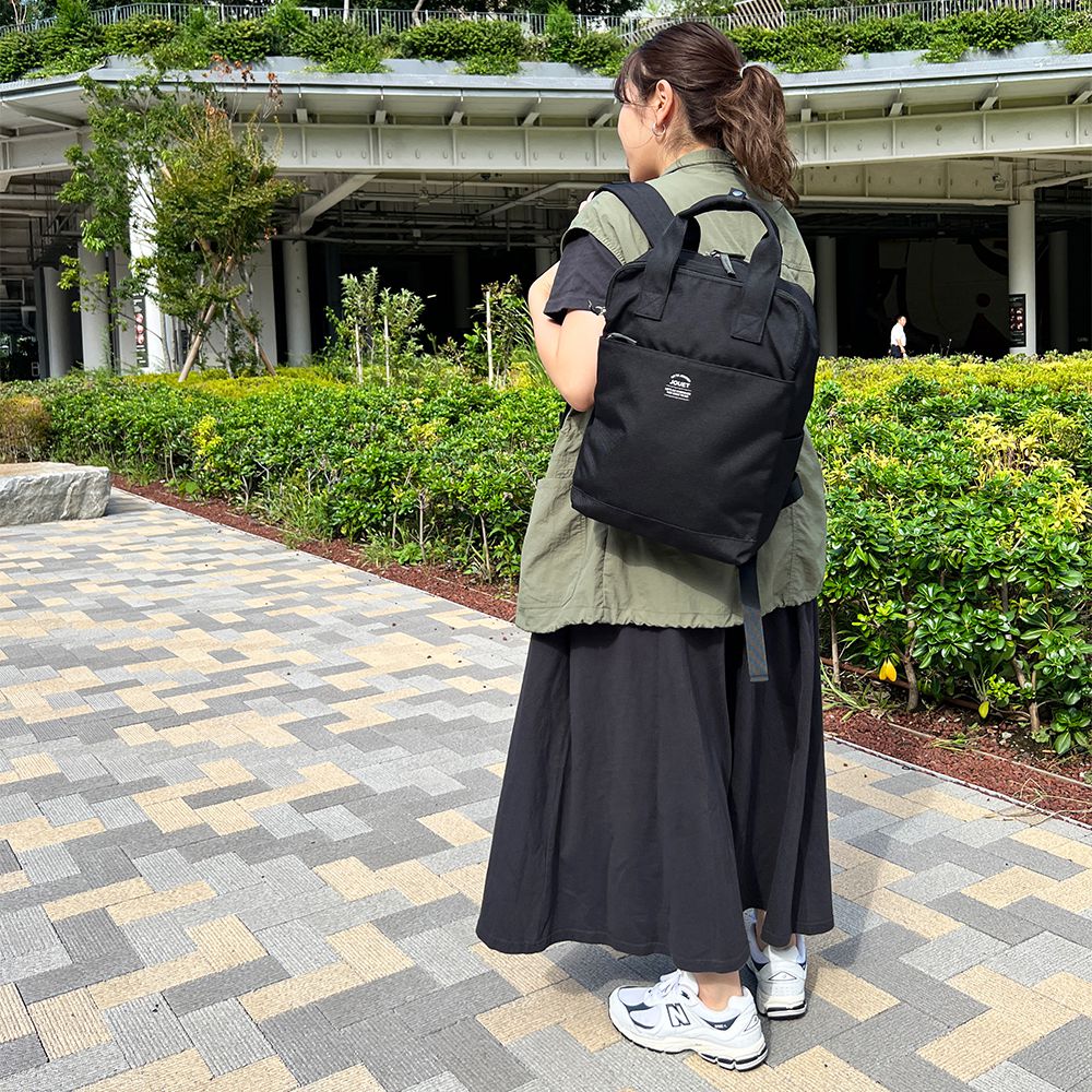 JOUET 防潑水手提2way後背包-黑色