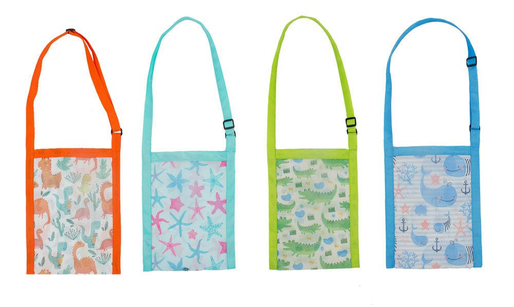 印花兒童斜背玩沙包-鱷魚-綠色 (23x28cm)