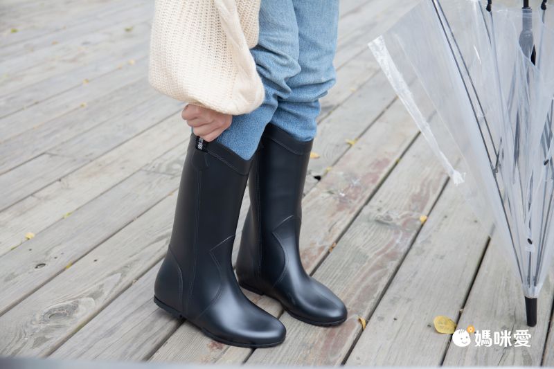 日本 Stream - 晴雨兩穿大人雨鞋-平底休閒款-白