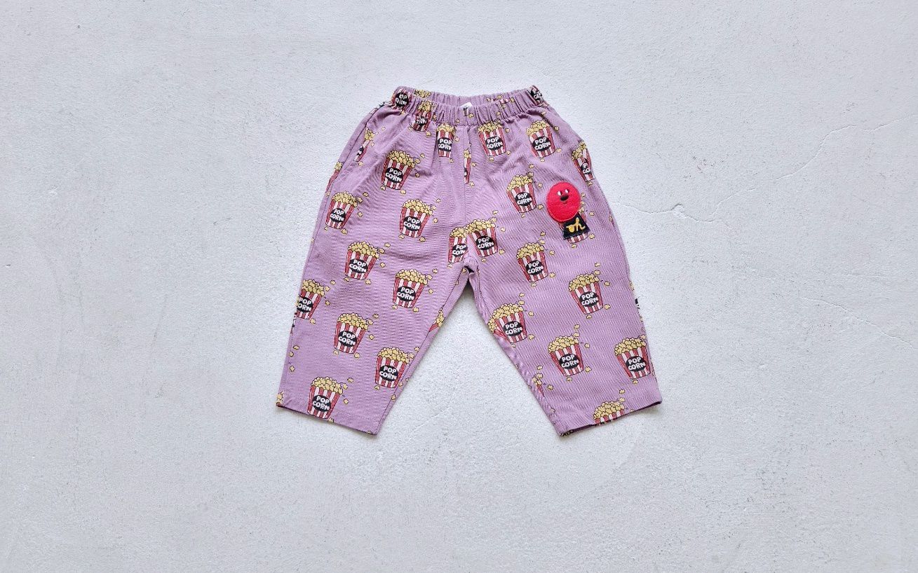 韓國 Mimico - 童趣圖案舒適彈力褲-爆米花