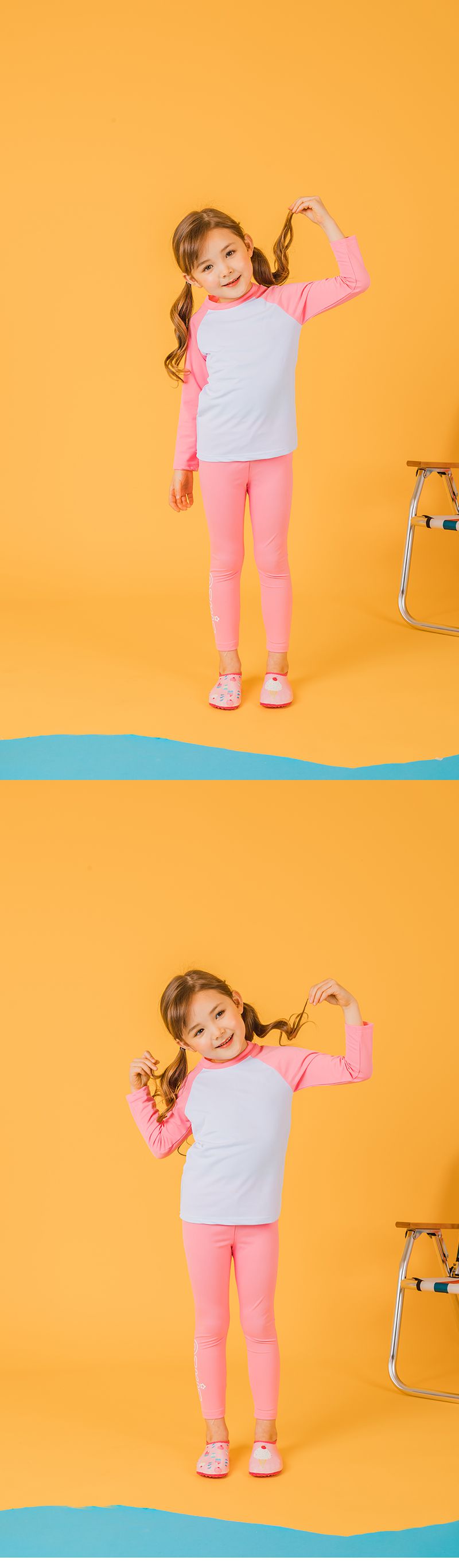 韓國 OZKIZ - 潛水布面輕量/防滑兒童沙灘鞋/戲水鞋-冰淇淋