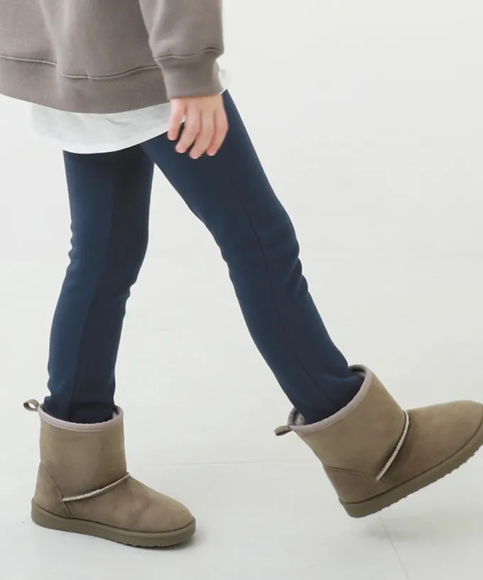 日本 devirock - RICH WARM 保暖裏毛合身長褲-深灰杏