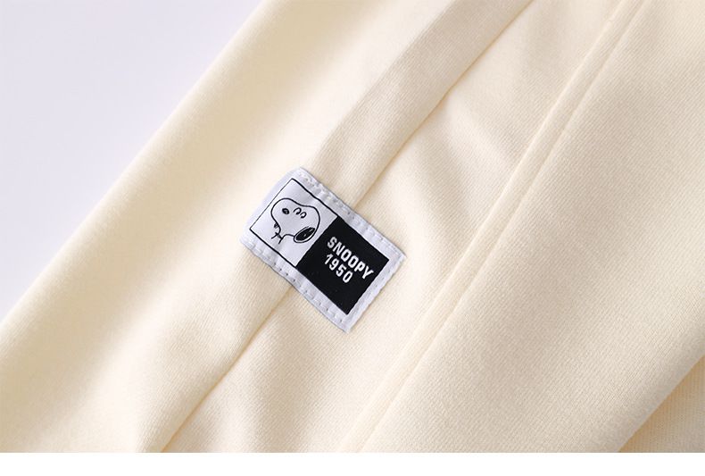 卡通人物史努比腰鬆緊束口運動褲-SNOOPY 1950-杏色