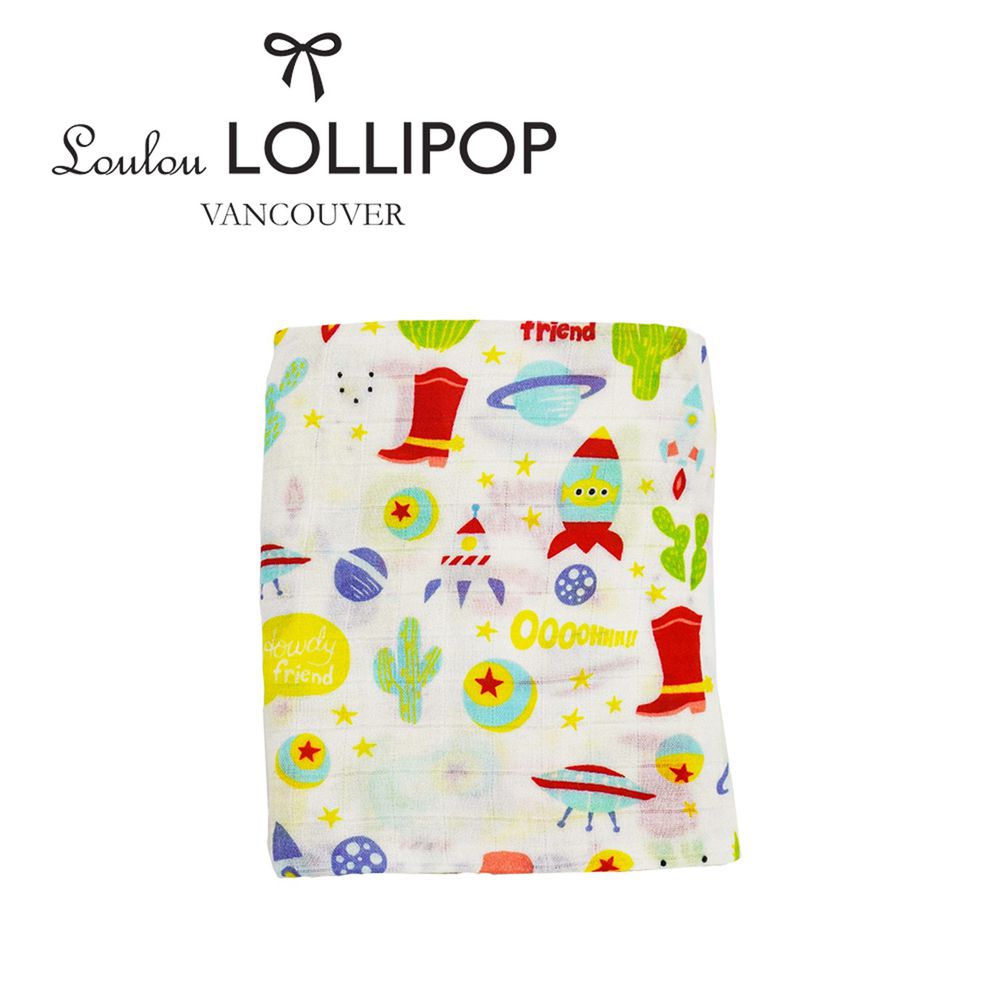 Loulou Lollipop - 迪士尼系列 加拿大竹纖維透氣包巾120x120cm-玩具總動員 (120x120cm)