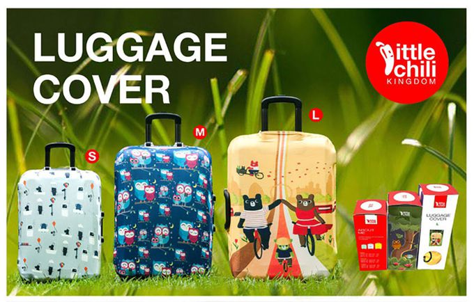 little chili - 繽紛行李箱套 M號-歡樂動物-歡樂動物-24吋 -高60 寬40 厚度25cm
