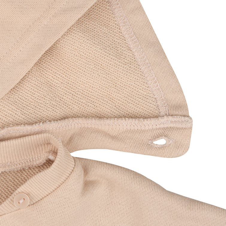 akachan honpo - 連帽外套-毛圈內裡-淺卡其色