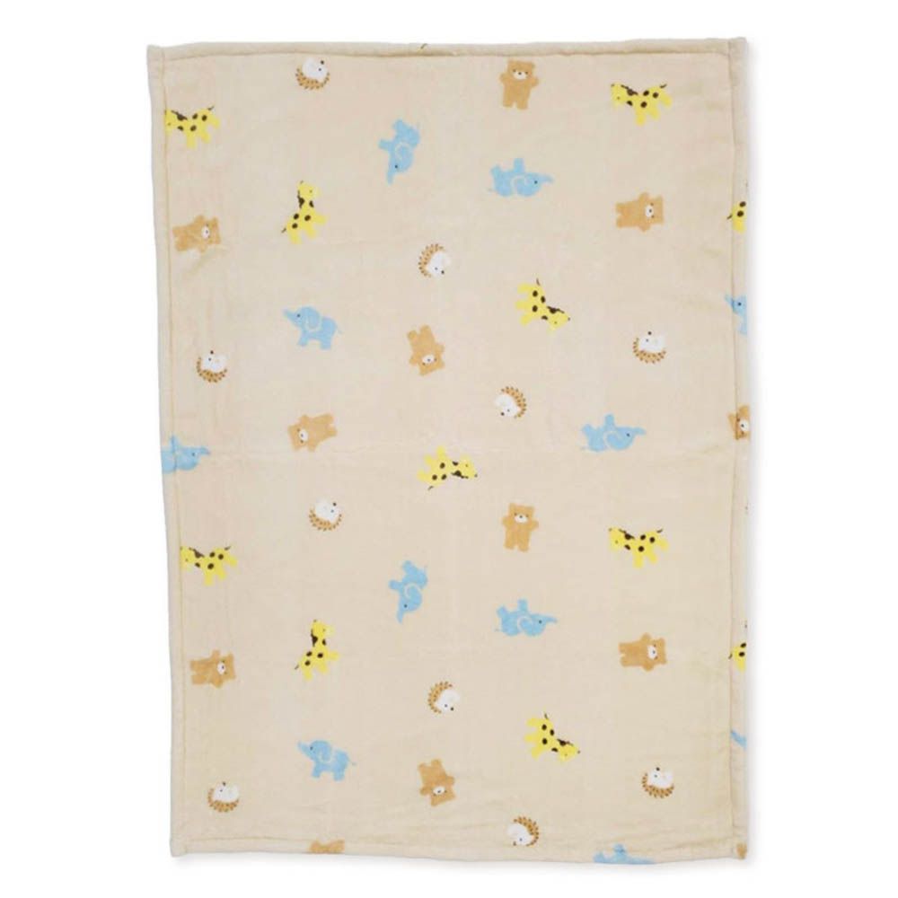 柔軟毛毯-動物-淺卡其色 (70×100cm)