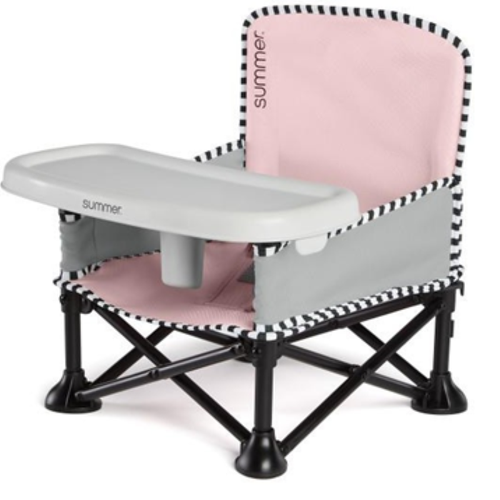 Summer Infant - 輕巧攜帶式折疊野餐椅-粉色-(附收納袋)