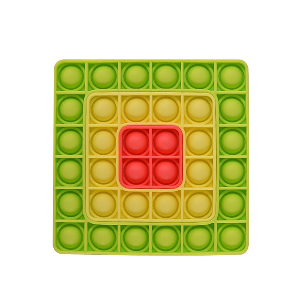 嘻嘻哈哈 - POP IT 療癒玩具-方形組合-綠配黃