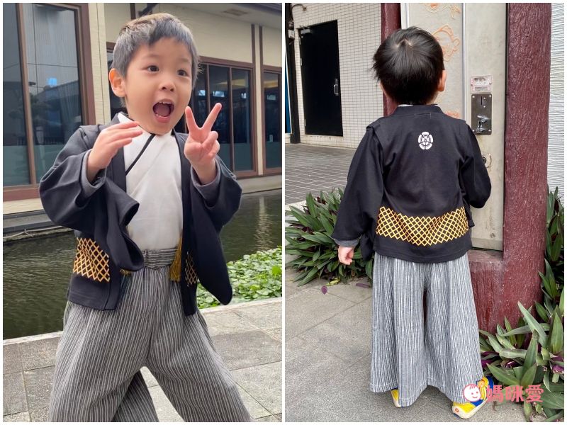 日本 Chil2 - 純棉日本傳統袴/和服(三件式)-黑