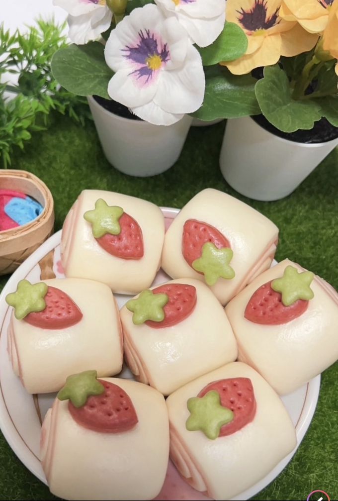 艾酷奇 - 草莓鮮奶QQ饅頭  [奶素]-300公克±3%