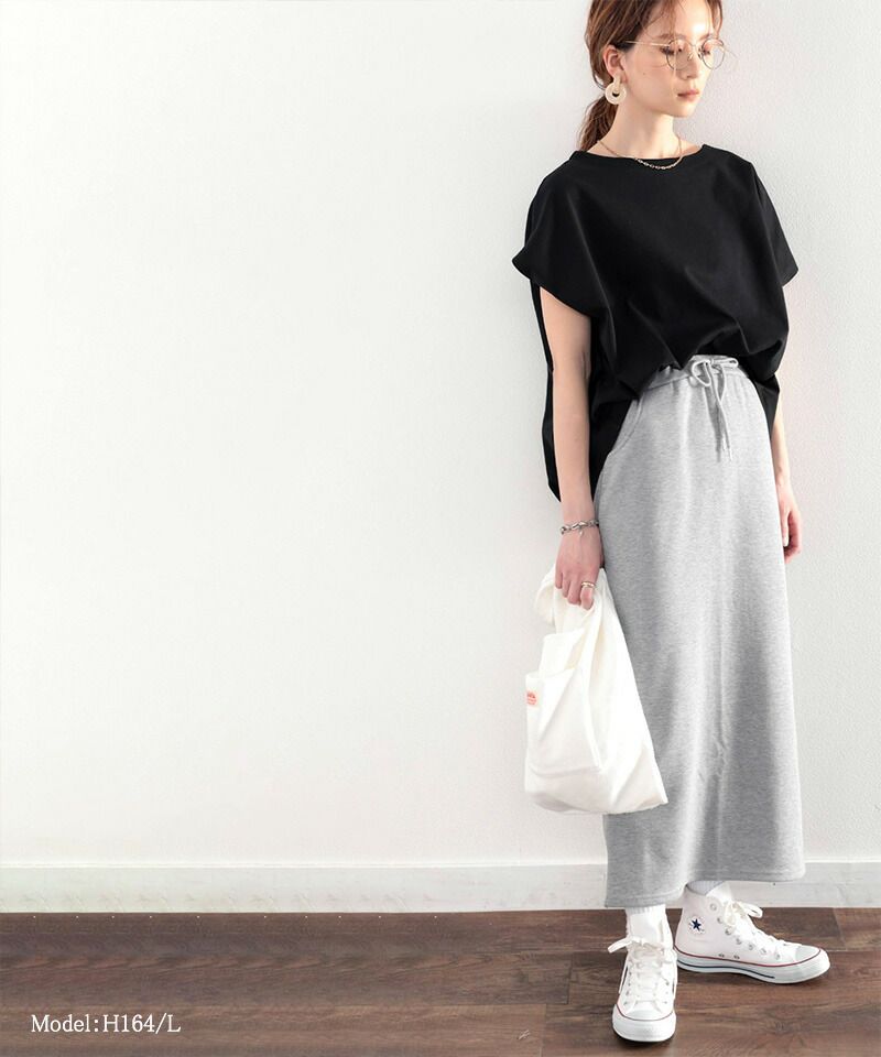 日本 Classical Elf - [熱銷NO.1]  純棉圓領顯瘦法式袖短T-黑