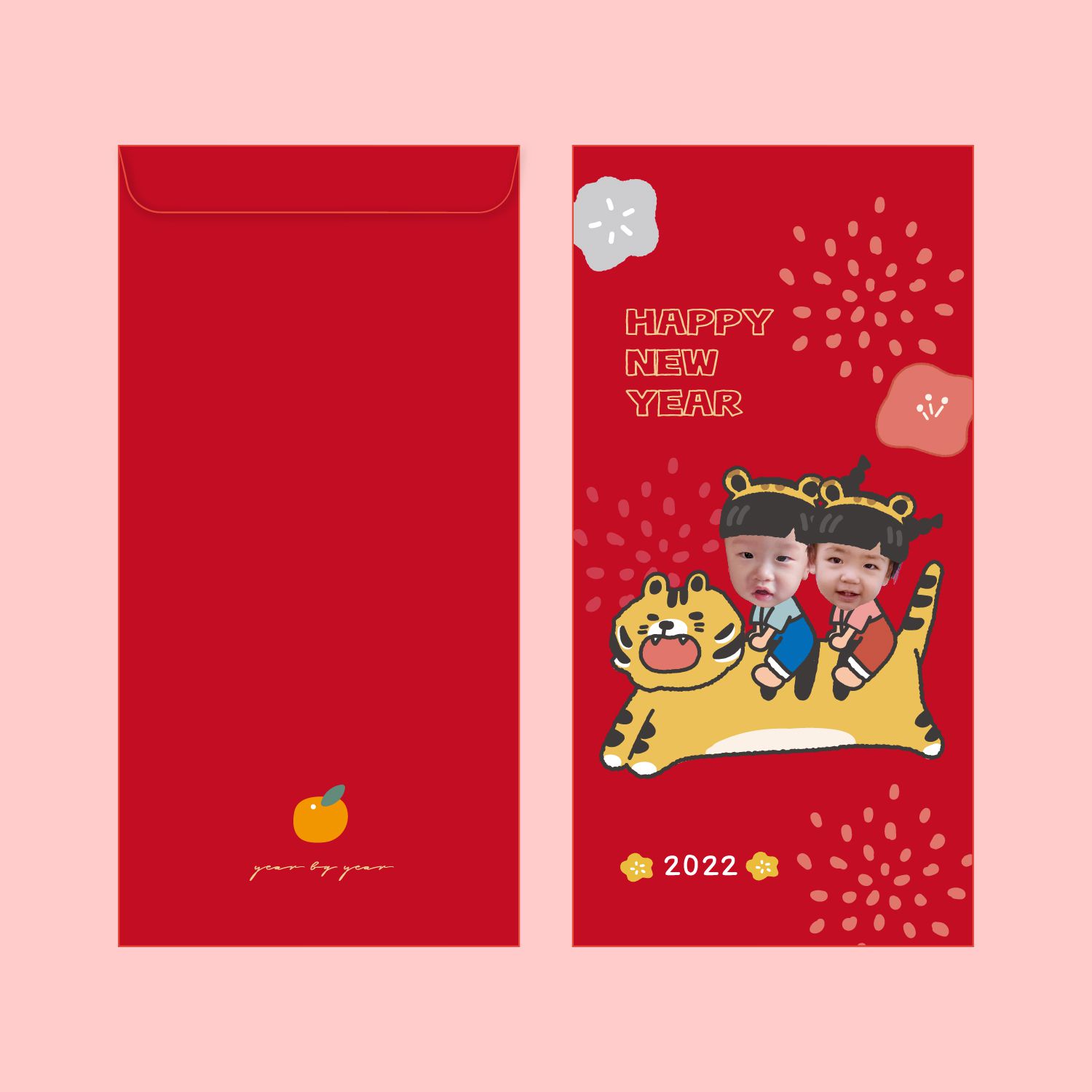 年年.studio - 紅包袋-飛虎騰達(二寶) (H18xW9cm)-7入/袋