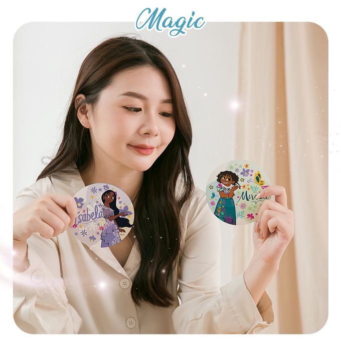 收納王妃 - 迪士尼 Disney 魔法滿屋【花語】 珪藻土軟式吸水杯墊-二入組10X10X0.5CM