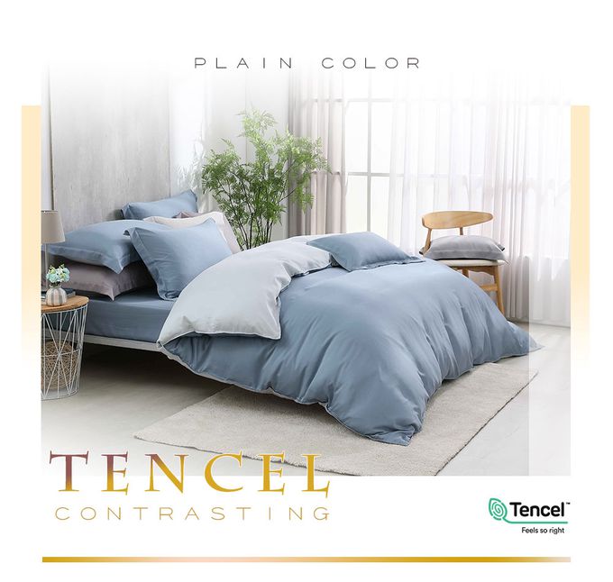 鴻宇 HongYew - 雙人薄被套/ 天絲300織 / 素色 天絲 萊賽爾-帕迪藍