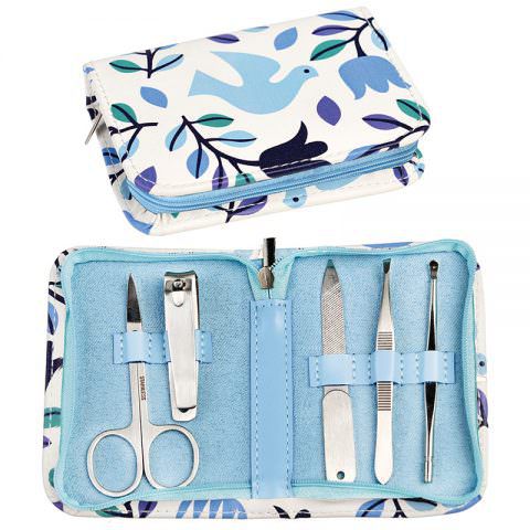 英國 Rex London - 修指甲/修容套裝五入工具組-藍鴿子