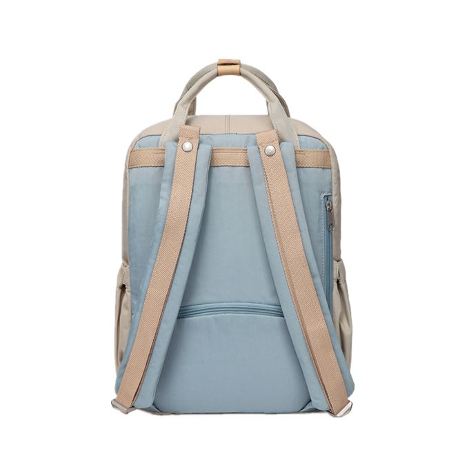 Heine 海恩 - WIN-191多功能後背包 媽媽包 尼龍包 防盜防潑水背包-象牙淺藍