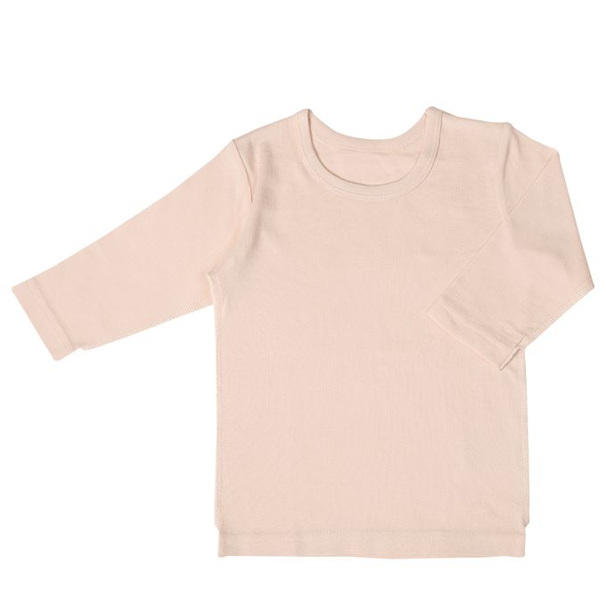 akachan honpo - 長袖圓領速乾上衣-2件組 動物-粉紅色