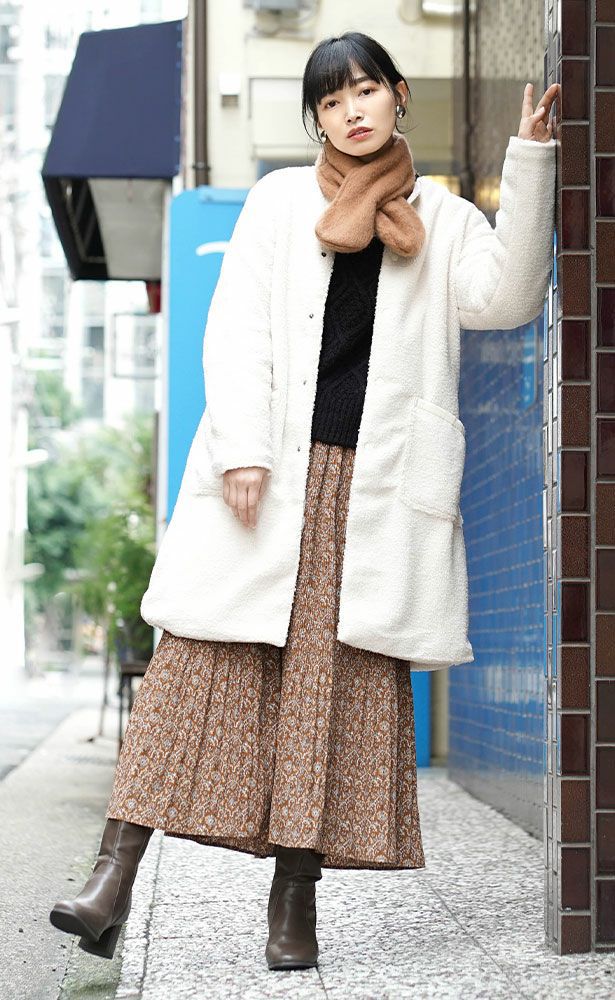 日本 zootie - SunnyHeat 保暖蓄熱泰迪熊長版外套-時尚黑