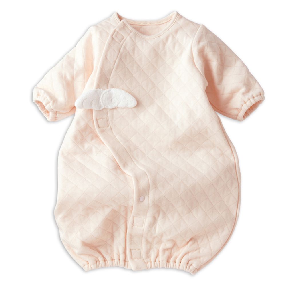 長袖連身衣-穿衣練習 穿脫方便省時-粉紅色 (50~60cm)